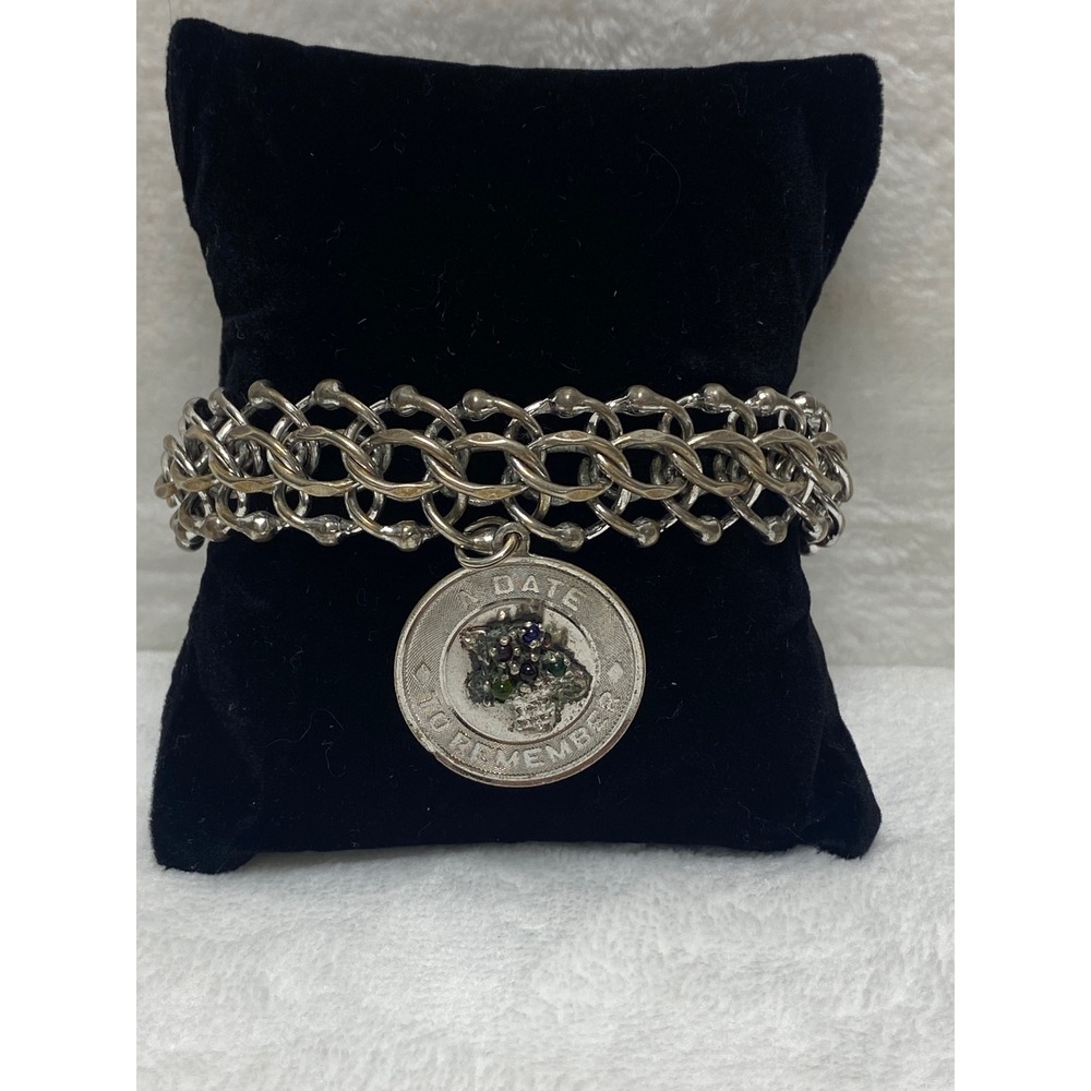 Sterling Silver 925 Double Curb Chain Bracelet Silver Scrap 45.3‎ grams **Read